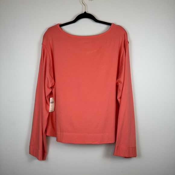 NWT Anthropologie Women’s East West Long-Sleeve Top, XL, Coral - Picture 7 of 11
